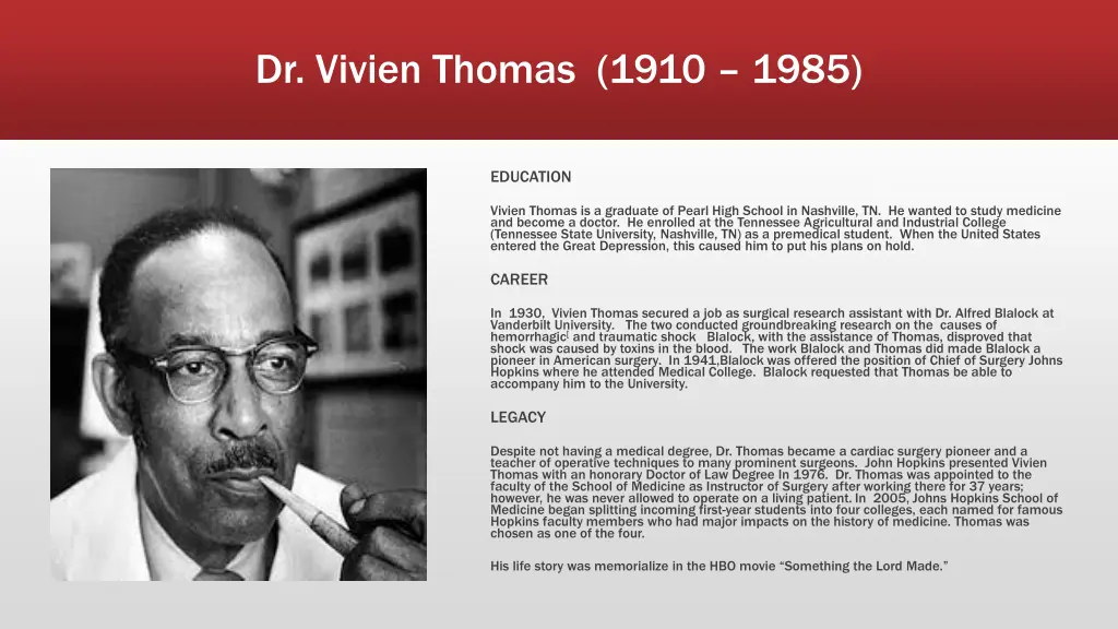 dr vivien thomas 1910 1985