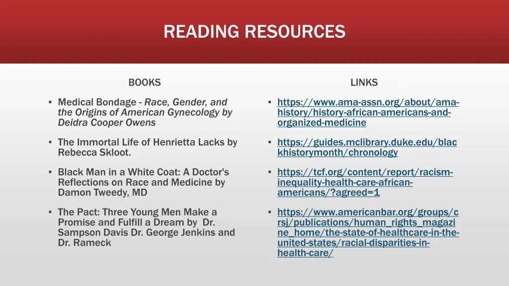 reading resources