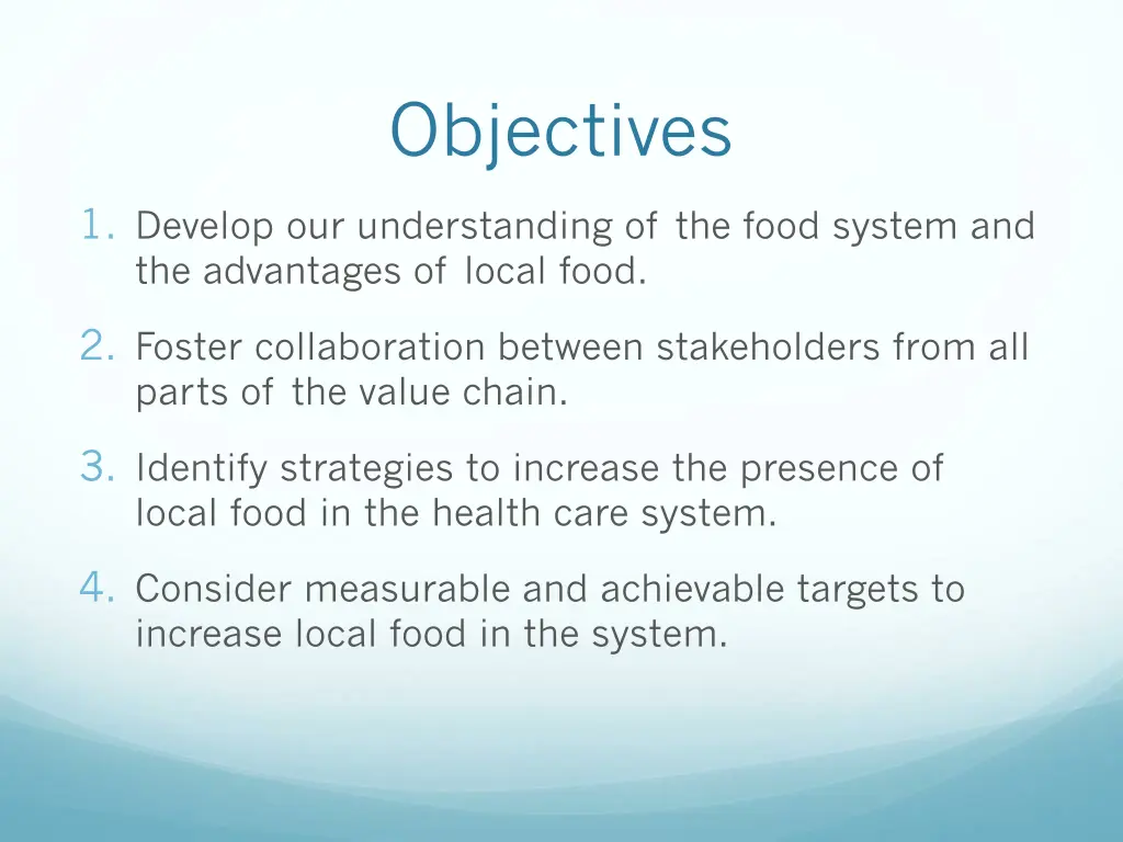 objectives