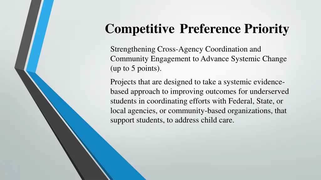 competitive preference priority