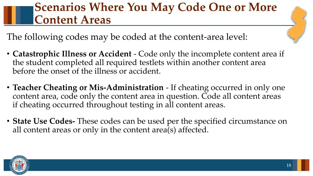 scenarios where you may code one or more content