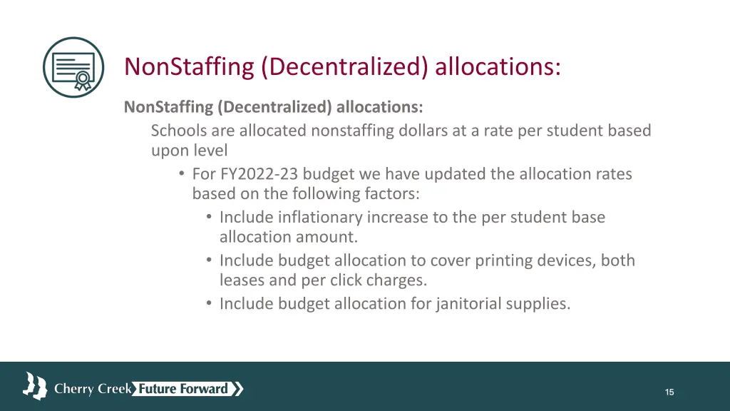 nonstaffing decentralized allocations