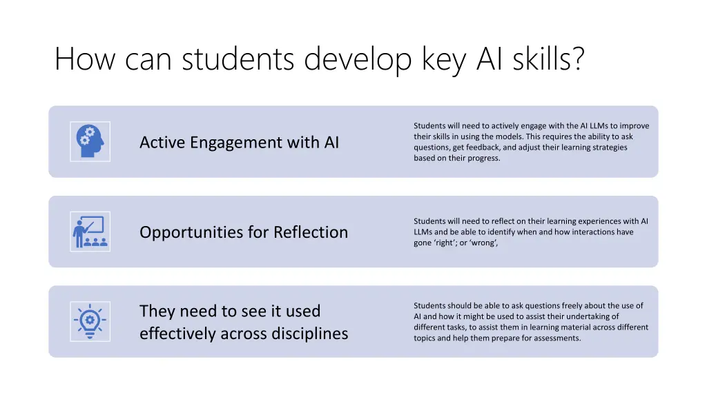 how can students develop key ai skills