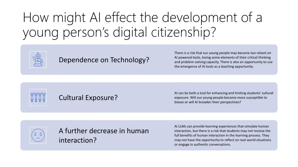 how might ai effect the development of a young