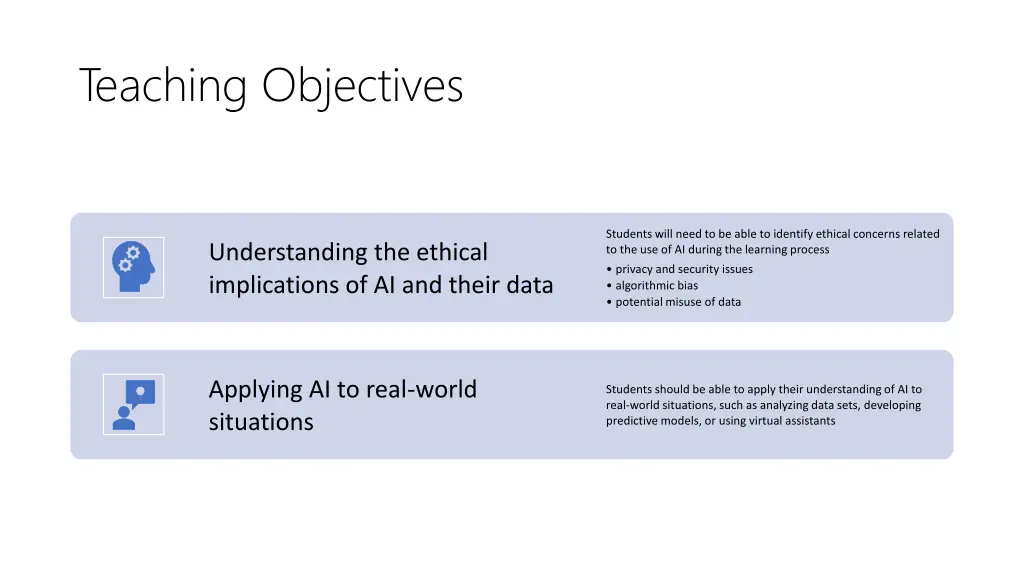 teaching objectives 1