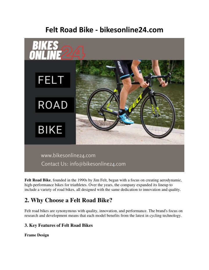 felt road bike bikesonline24 com