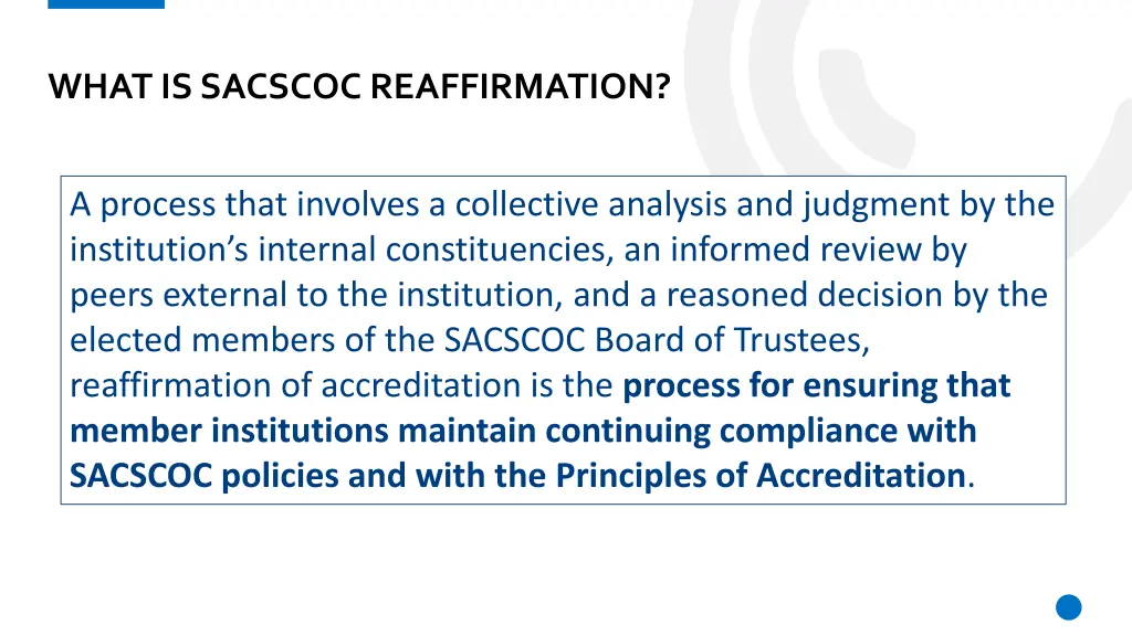 what is sacscoc reaffirmation