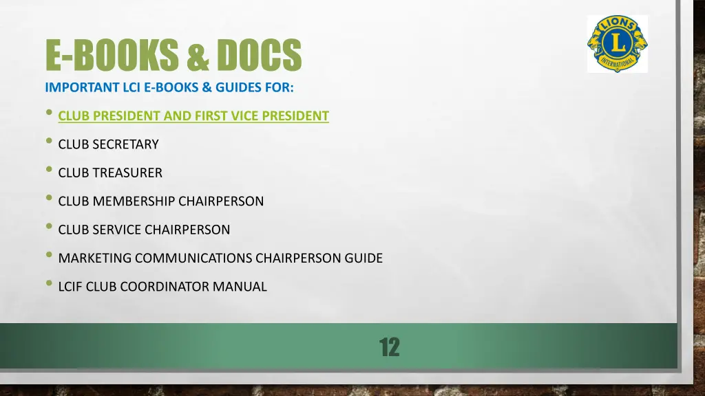 e books docs important lci e books guides