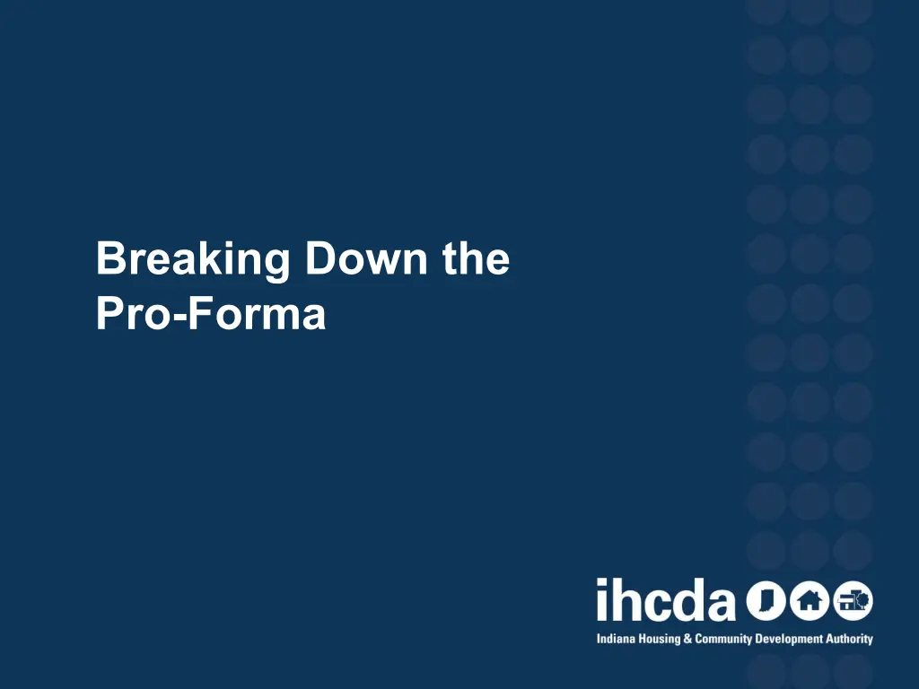 breaking down the pro forma