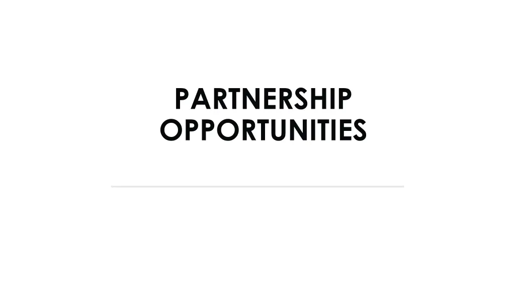 partnership opportunities