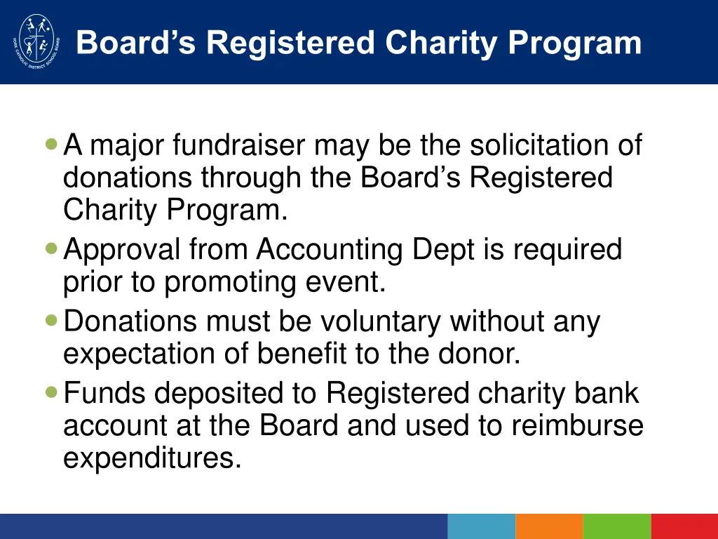 board s registered charity program