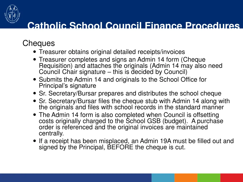 catholic school council finance procedures 2