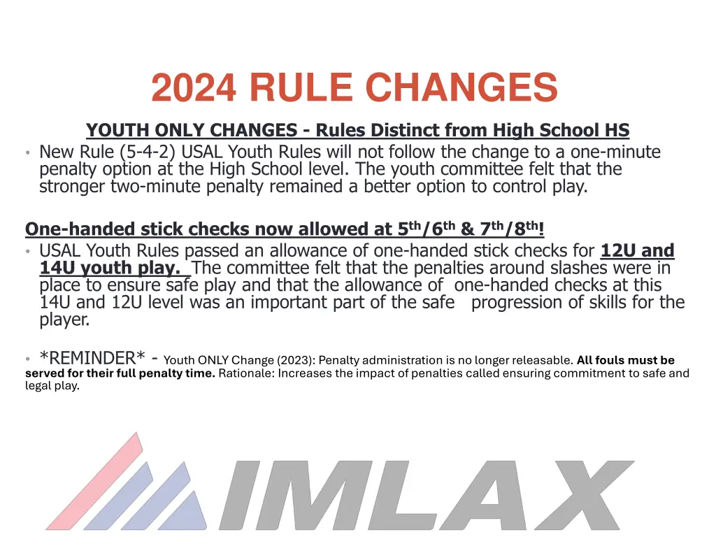 2024 rule changes