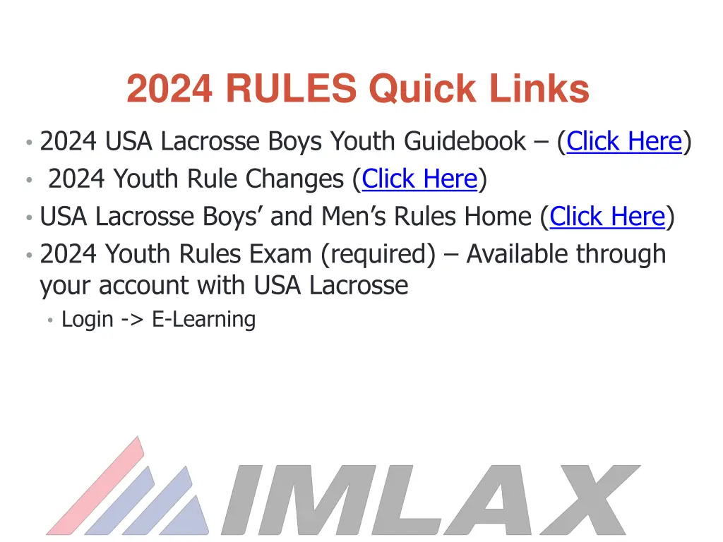 2024 rules quick links