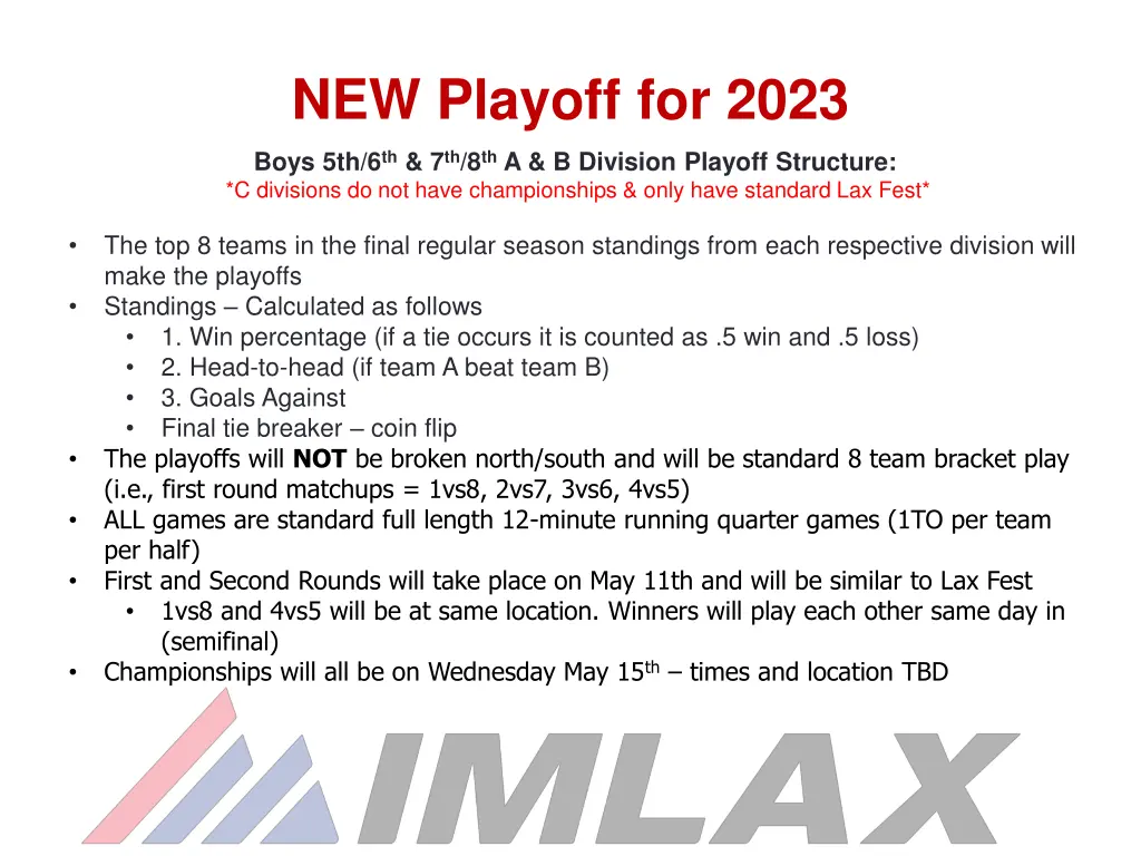 new playoff for 2023