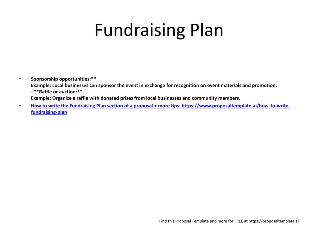 fundraising plan