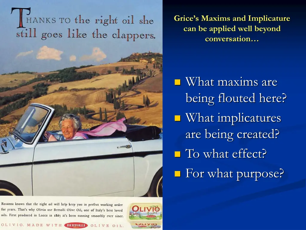 grice s maxims and implicature can be applied