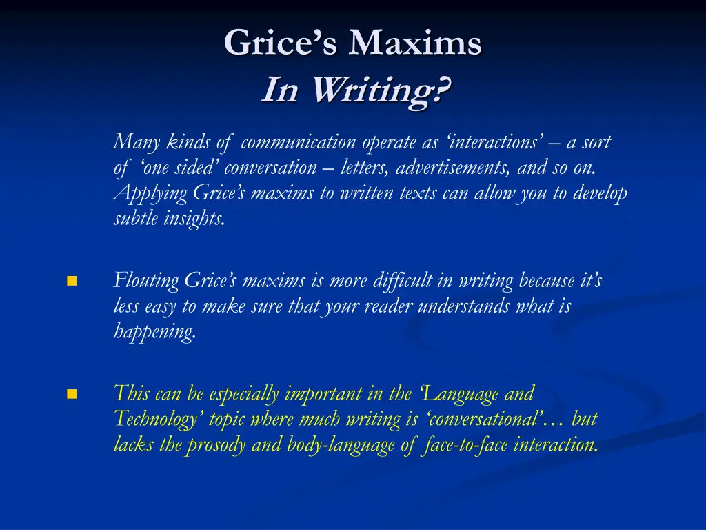 grice s maxims in writing