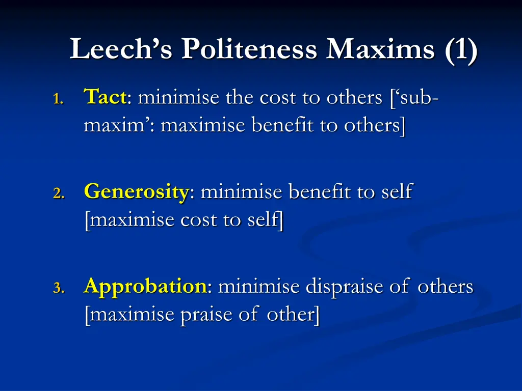 leech s politeness maxims 1