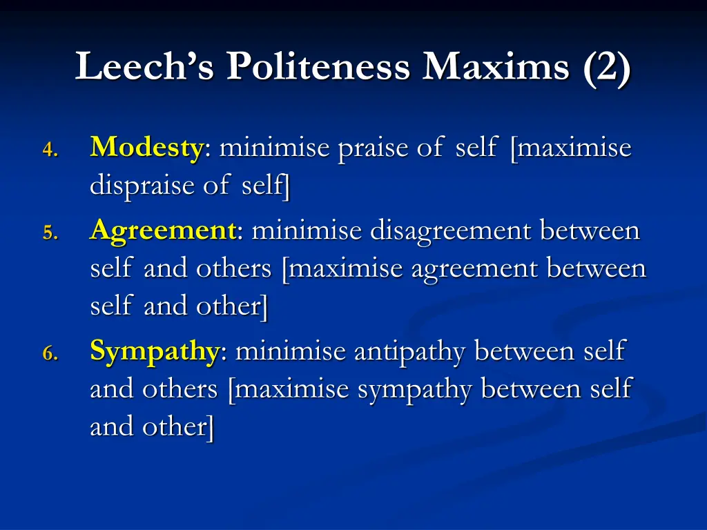 leech s politeness maxims 2