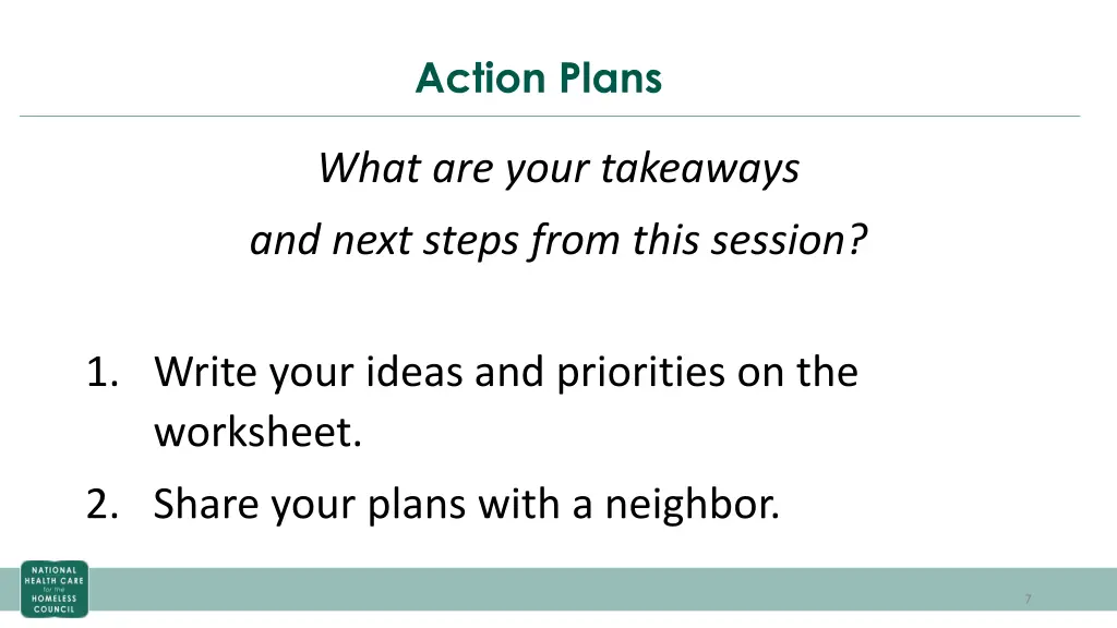 action plans