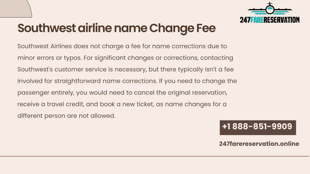 southwest airline name change fee