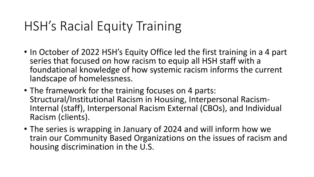 hsh s racial equity training