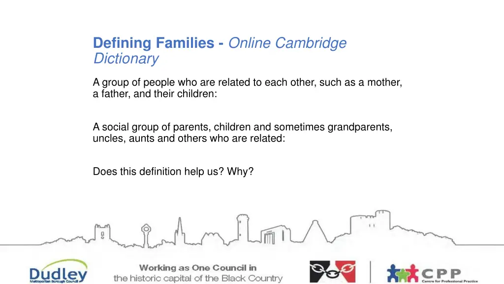 defining families online cambridge dictionary