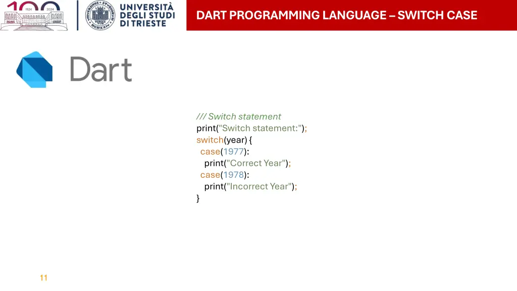 dart programming language switch case