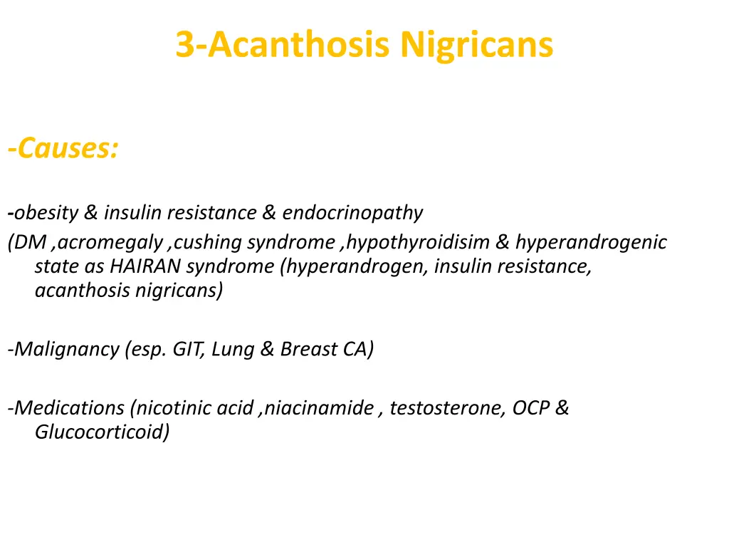 3 acanthosis nigricans