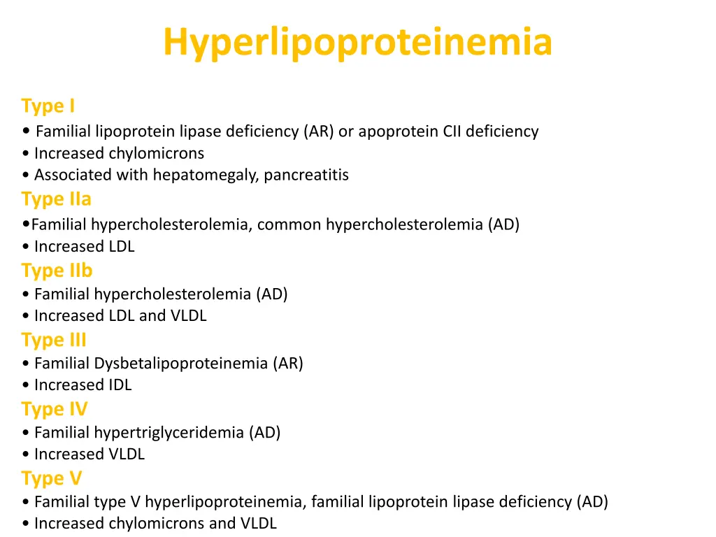 hyperlipoproteinemia