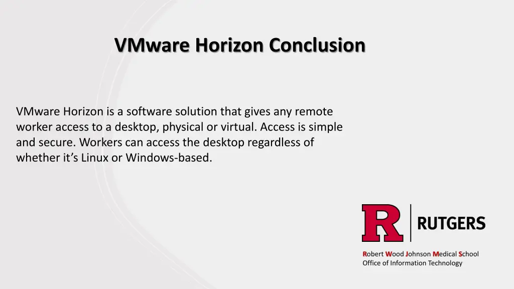 vmware horizon conclusion