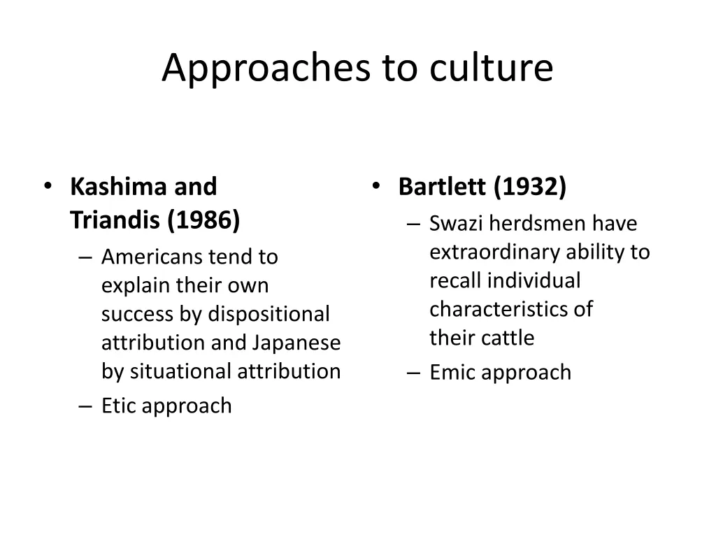 approaches to culture 1