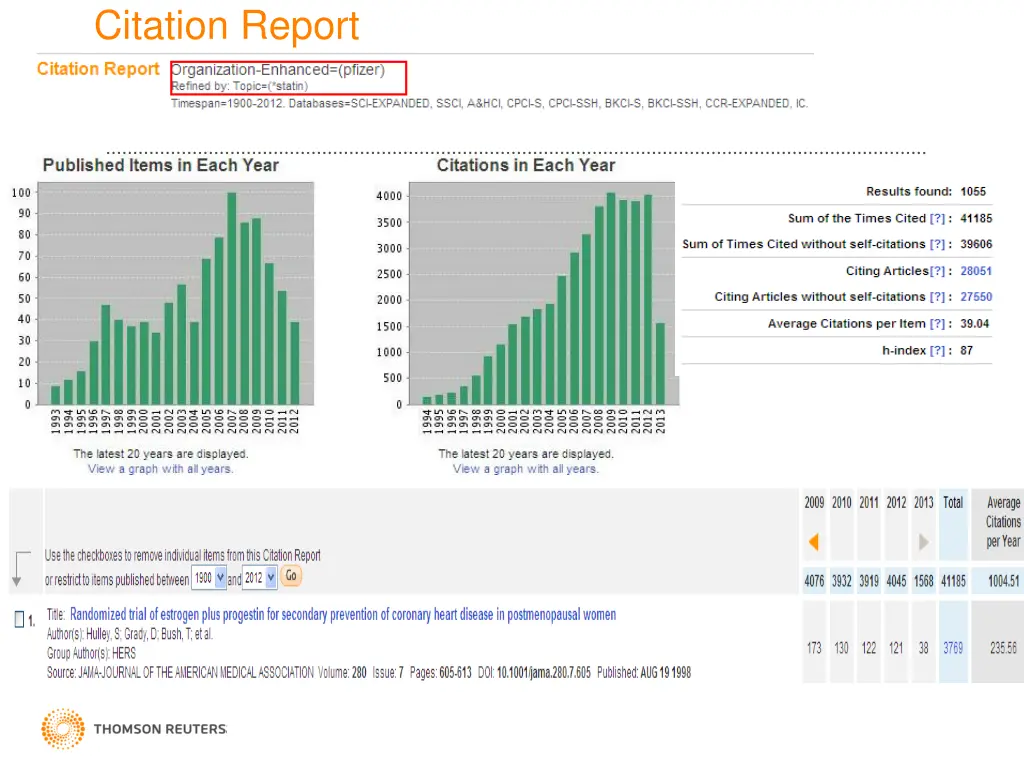 citation report