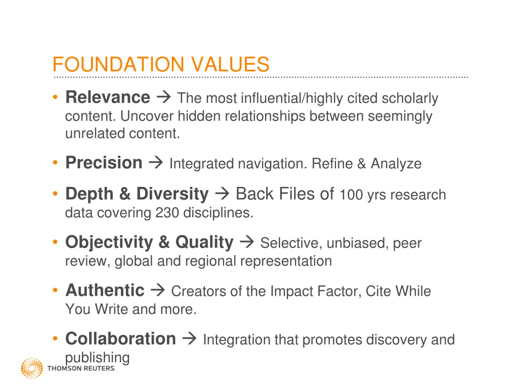 foundation values