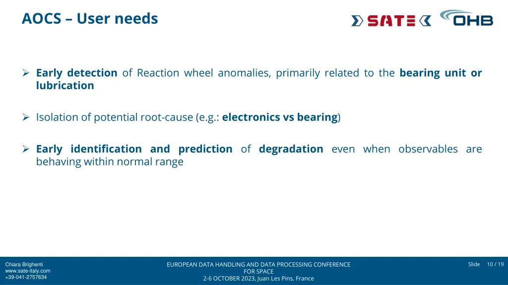 aocs user needs