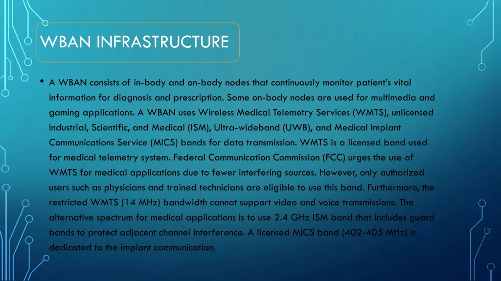 wban infrastructure