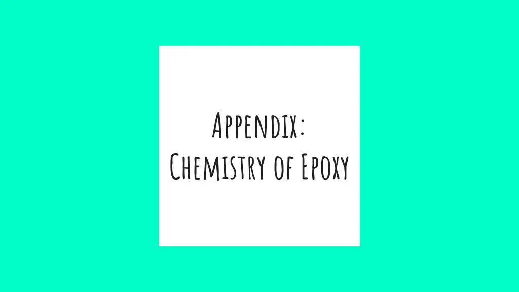 appendix chemistry of epoxy