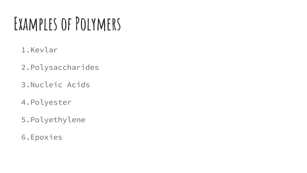 examples of polymers