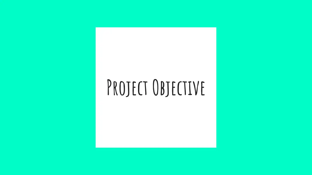 project objective