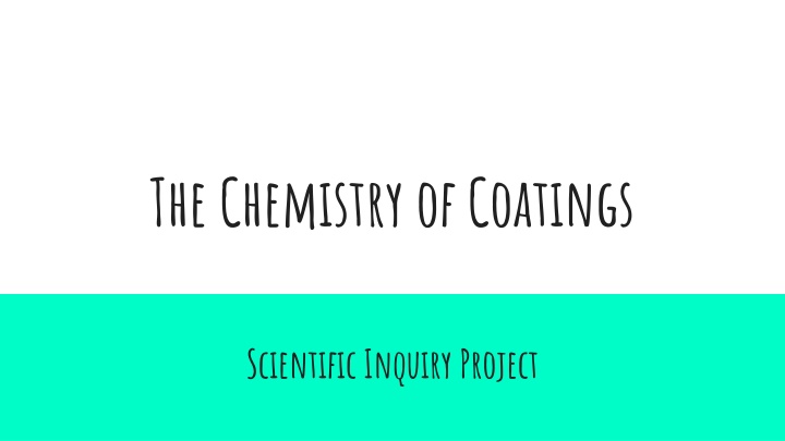 the chemistry of coatings