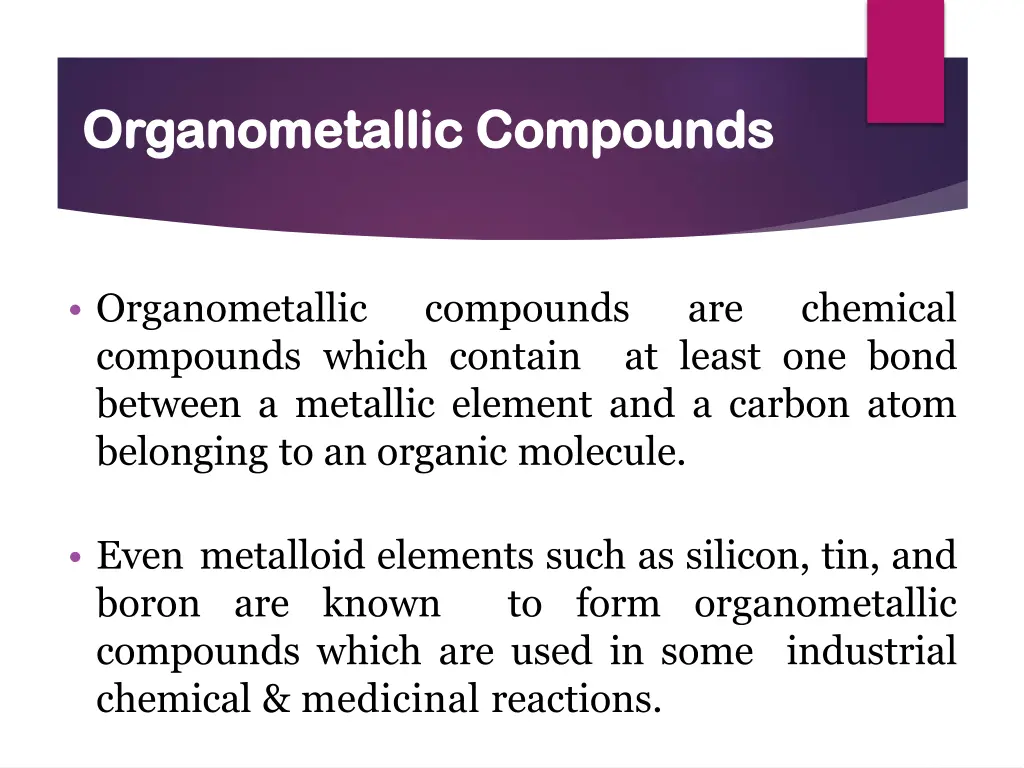 organometallic organometallic c compounds
