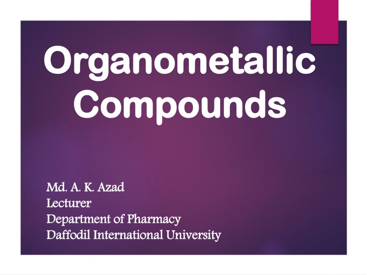 organometallic organometallic compounds compounds