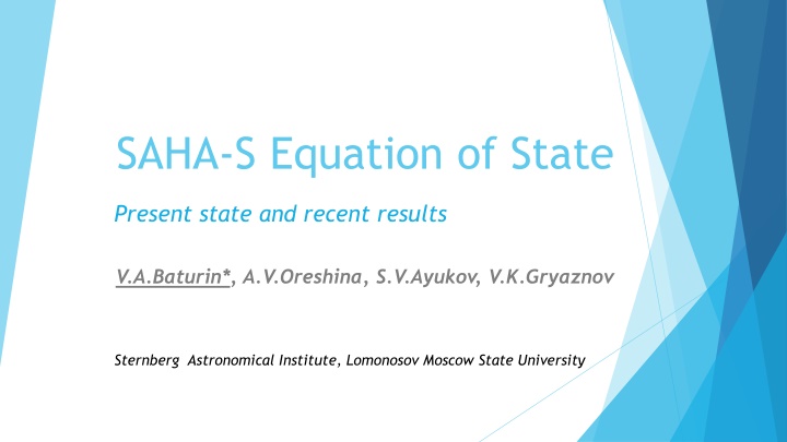 saha s equation of state