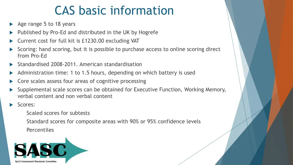 cas basic information