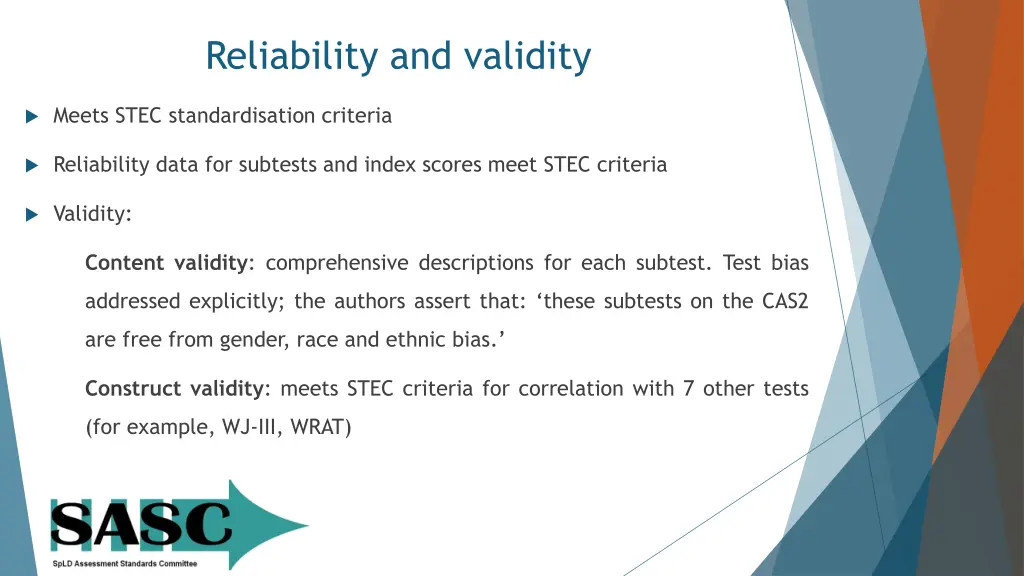 reliability and validity