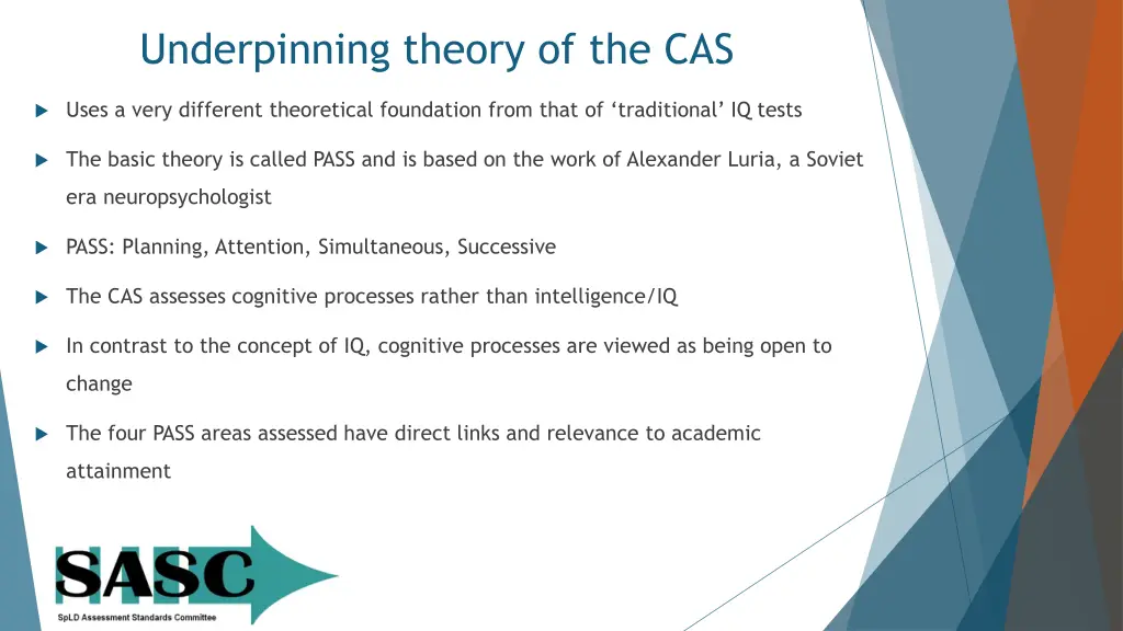 underpinning theory of the cas
