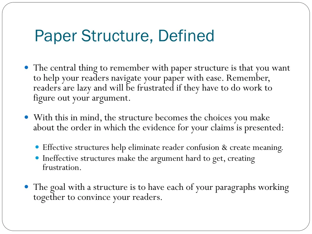 paper structure defined