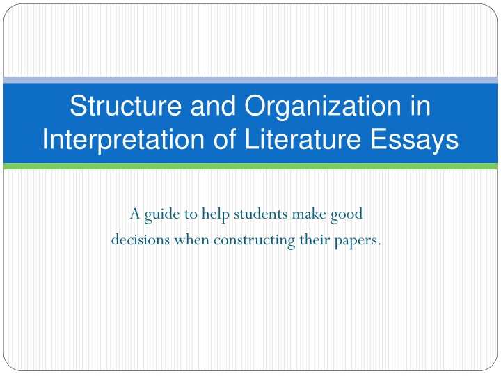 structure and organization in interpretation