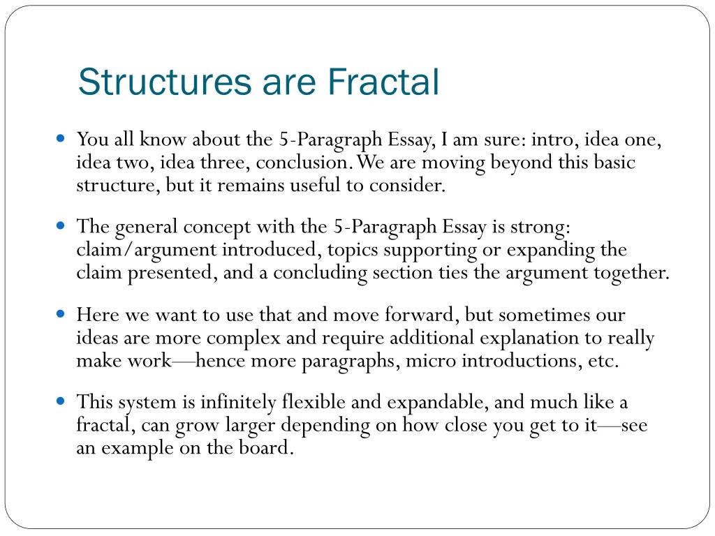 structures are fractal